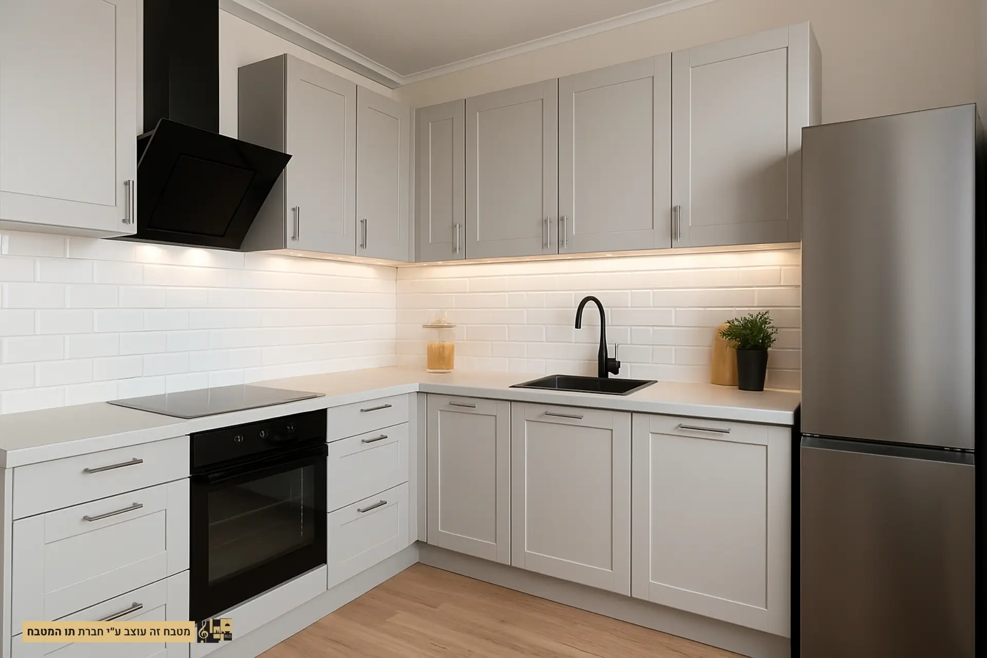 מטבח לבן קטן