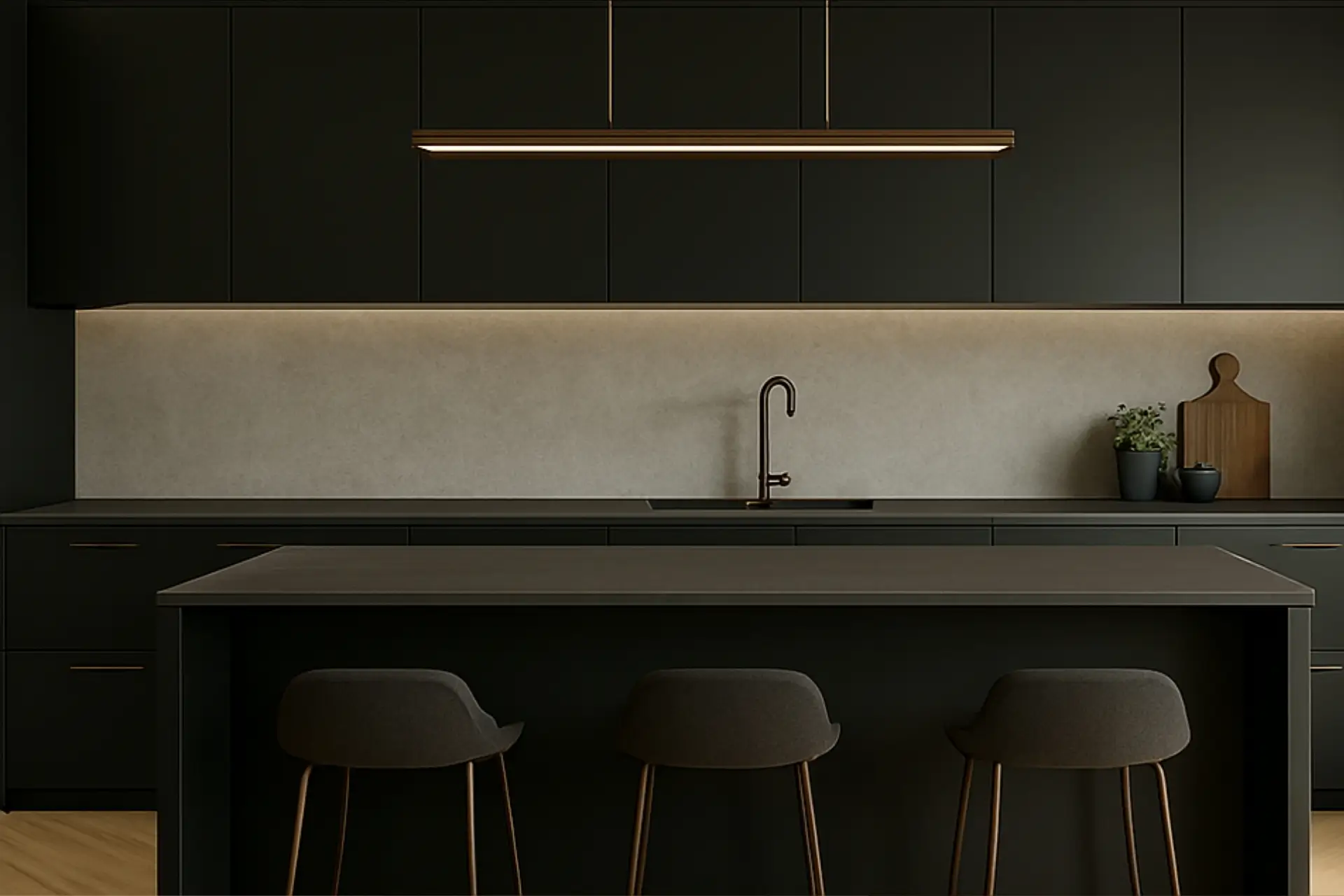 מטבחים בהתאמה אישית שחור - תו המטבח